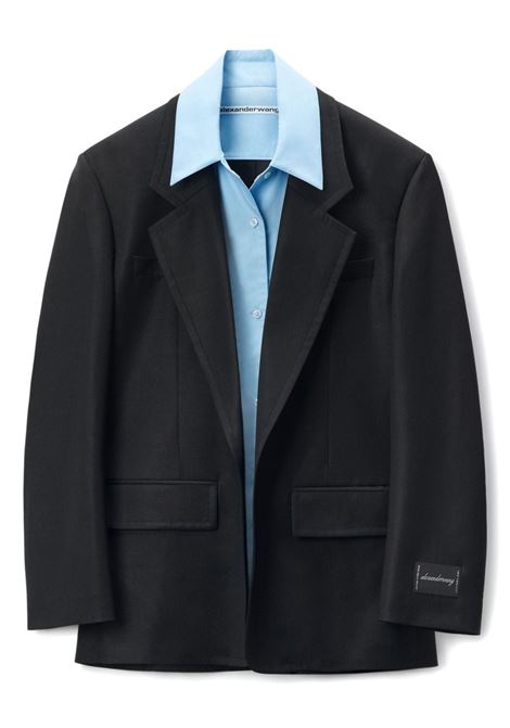 Blazer monopetto Pre-styled in nero e celeste Alexander Wang - donna ALEXANDER WANG | 1WC3242551001